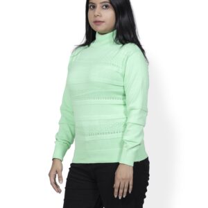 KALPANA Turtle neck Pullover with self design